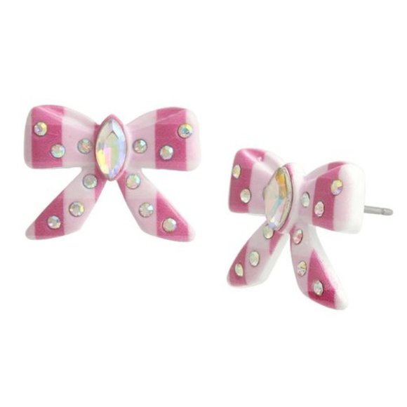 Betsey Johnson Bow Stud Earrings - Picture 1 of 4